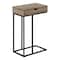 Monarch Specialties Side Table, 15.75 W, 24 H, Particle Board, Metal, Dark Taupe I 3771 - alternate 1